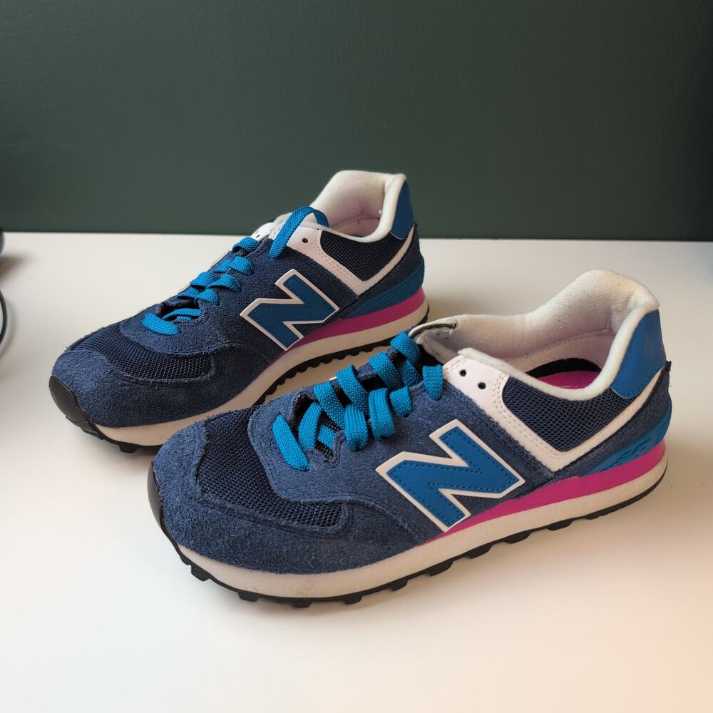 New Balance 574 Women's Sneakers Blue/Pink Size 6.5
